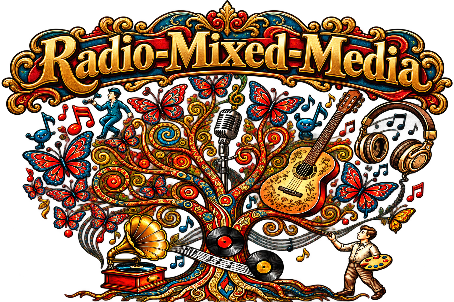 radio-mixed-media